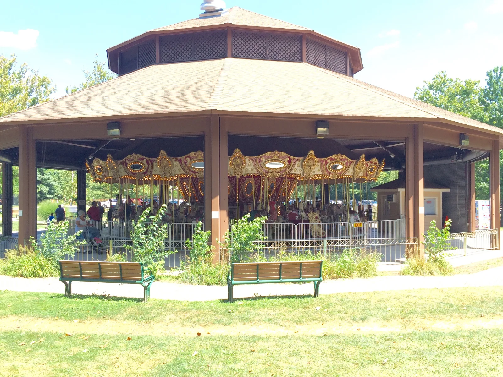 Carousel pavilion at Van Saun County Park, photographed in August 2015.